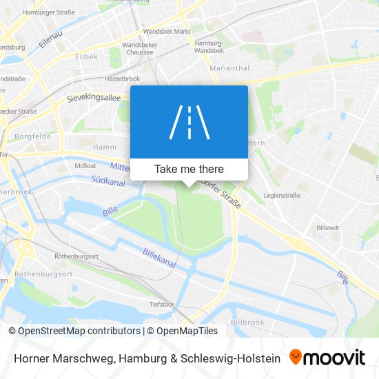 Horner Marschweg map