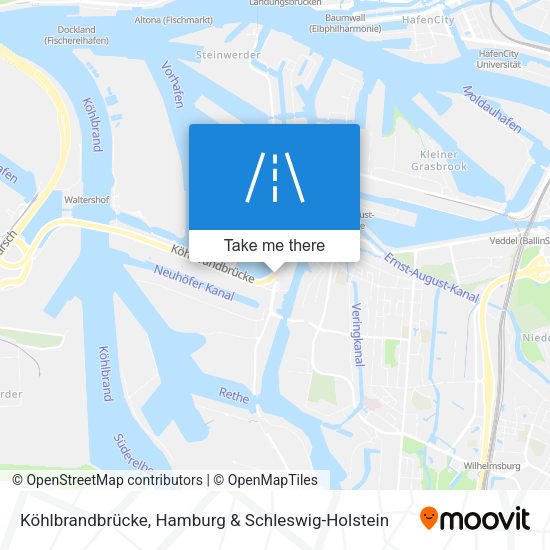 Köhlbrandbrücke map