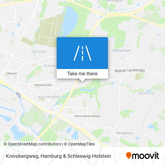 Knivsbergweg map