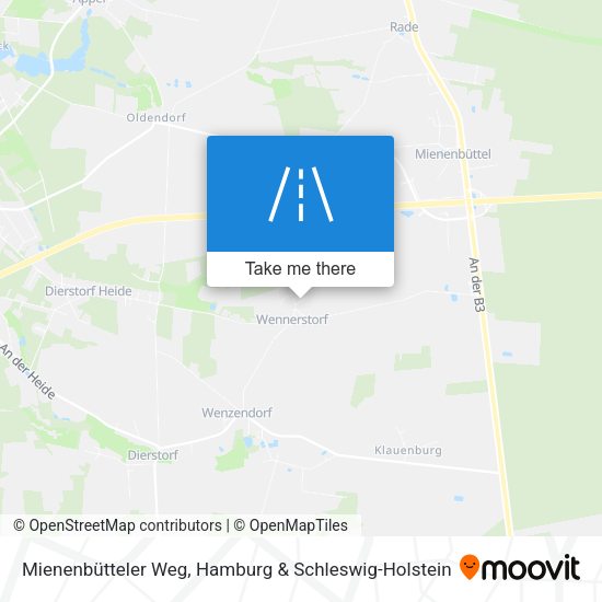 Mienenbütteler Weg map