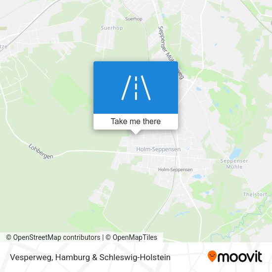 Vesperweg map