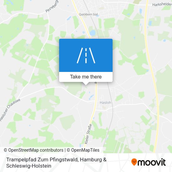Trampelpfad Zum Pfingstwald map