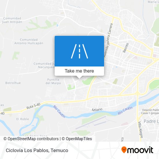 Ciclovía Los Pablos map
