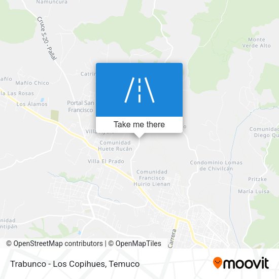 Mapa de Trabunco - Los Copihues