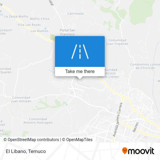 Mapa de El Líbano
