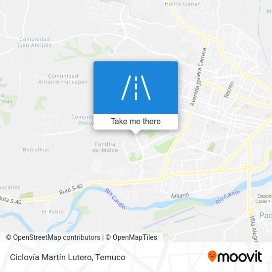 Ciclovía Martín Lutero map