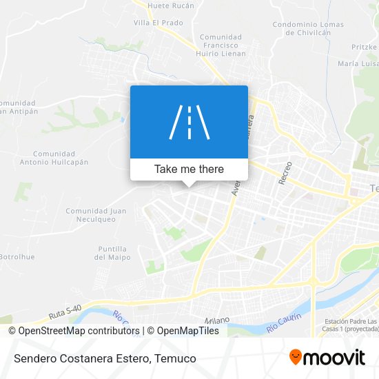 Sendero Costanera Estero map