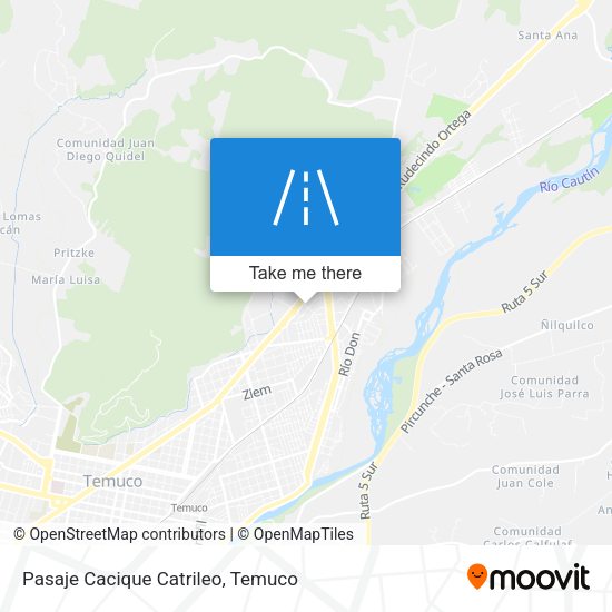 Mapa de Pasaje Cacique Catrileo