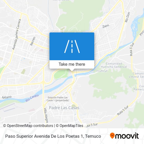 Paso Superior Avenida De Los Poetas 1 map