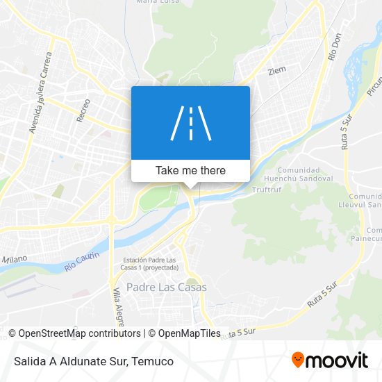 Mapa de Salida A Aldunate Sur