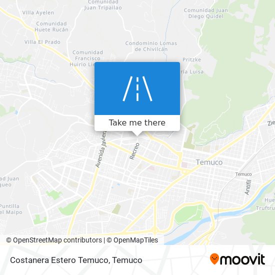 Costanera Estero Temuco map