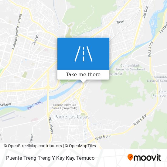 Mapa de Puente Treng Treng Y Kay Kay