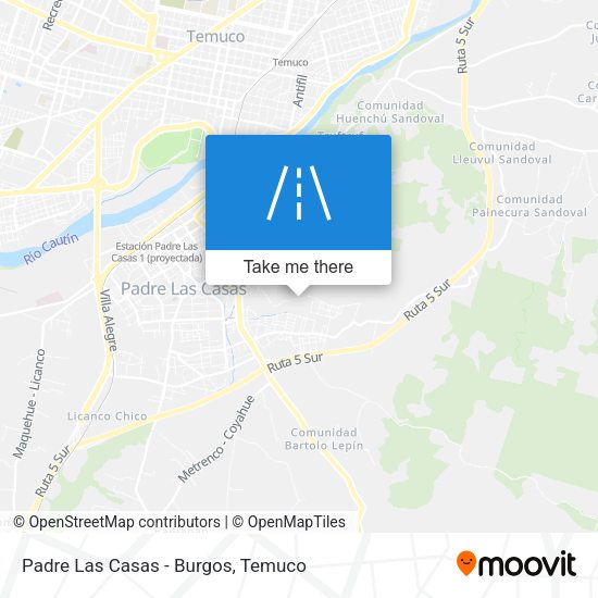 Mapa de Padre Las Casas - Burgos