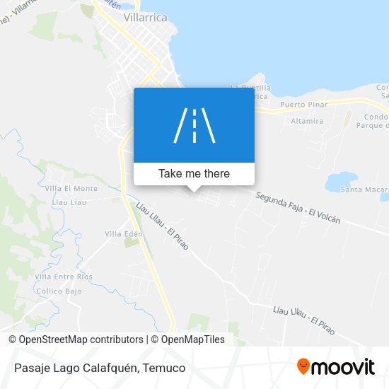 Pasaje Lago Calafquén map