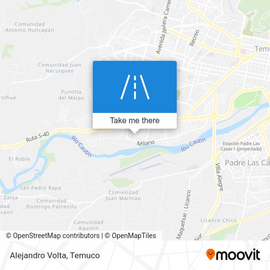 Mapa de Alejandro Volta