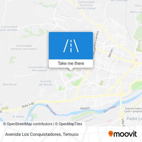 Avenida Los Conquistadores map