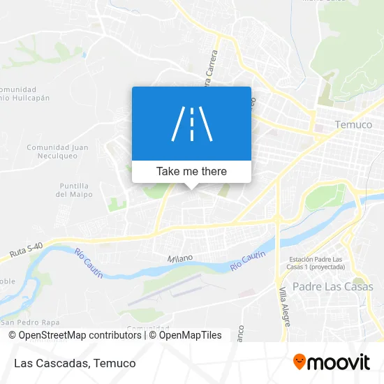 Las Cascadas map
