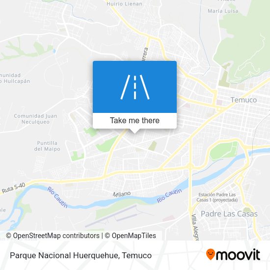 Mapa de Parque Nacional Huerquehue