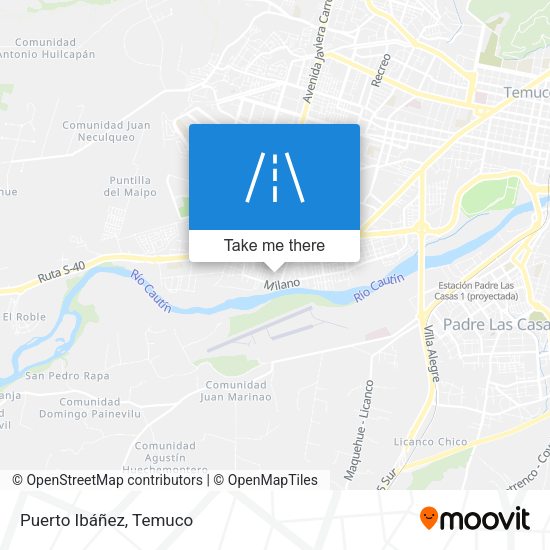 Puerto Ibáñez map