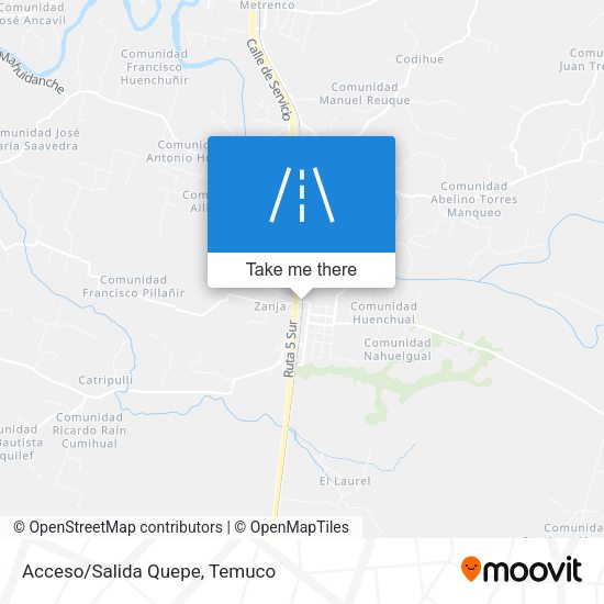 Mapa de Acceso/Salida Quepe