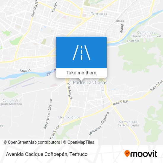 Mapa de Avenida Cacique Coñoepán
