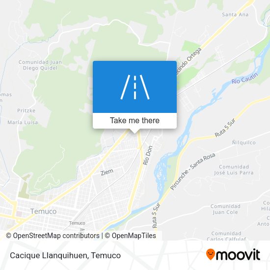 Mapa de Cacique Llanquihuen
