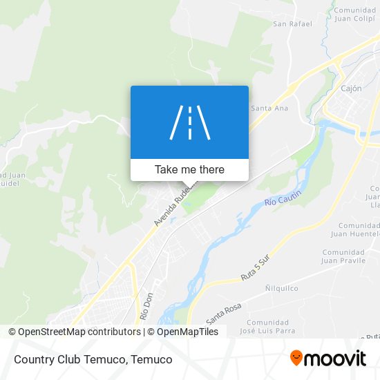 Mapa de Country Club Temuco