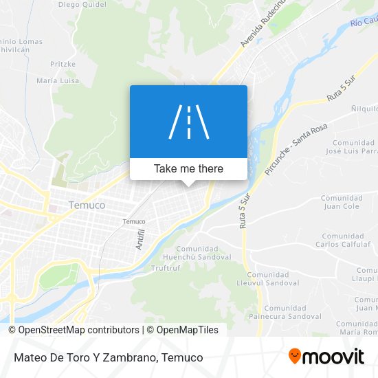 Mateo De Toro Y Zambrano map