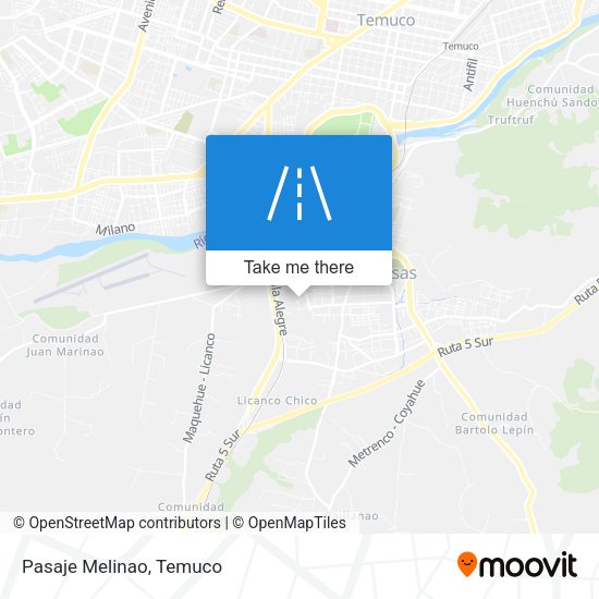 Mapa de Pasaje Melinao