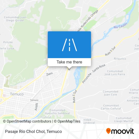 Mapa de Pasaje Río Chol Chol