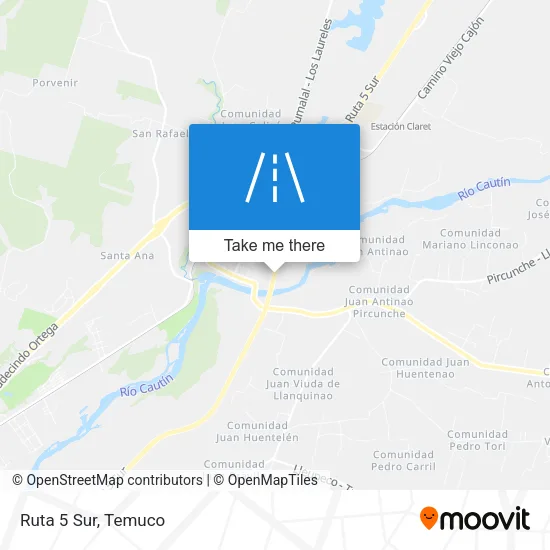 Mapa de Ruta 5 Sur