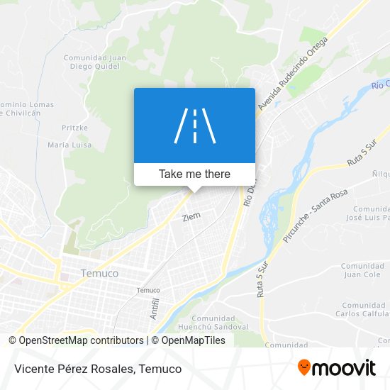 Vicente Pérez Rosales map