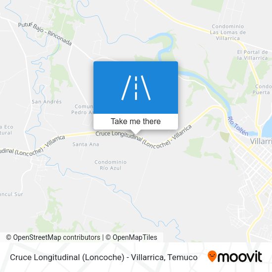 Cruce Longitudinal (Loncoche) - Villarrica map