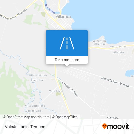 Volcán Lanín map