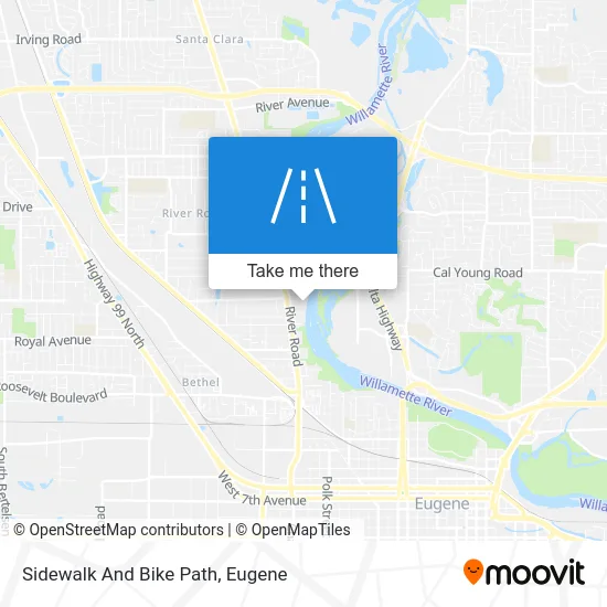 Sidewalk And Bike Path map