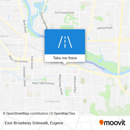 East Broadway Sidewalk map