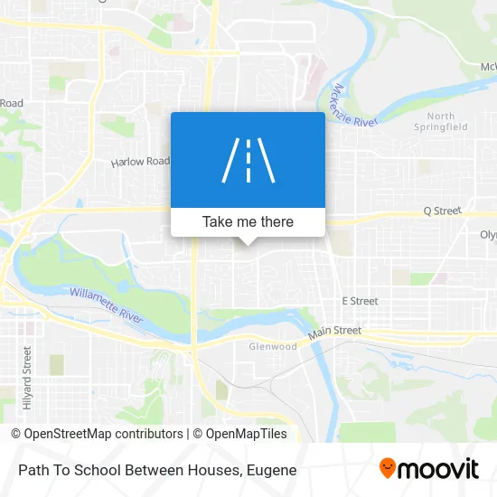 Path To School Between Houses map