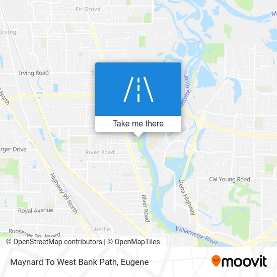 Maynard To West Bank Path map