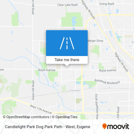 Mapa de Candlelight Park Dog Park Path - West