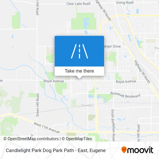 Mapa de Candlelight Park Dog Park Path - East