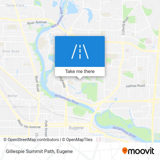 Gillespie Summit Path map
