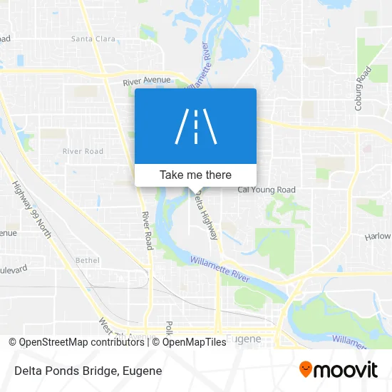 Delta Ponds Bridge map
