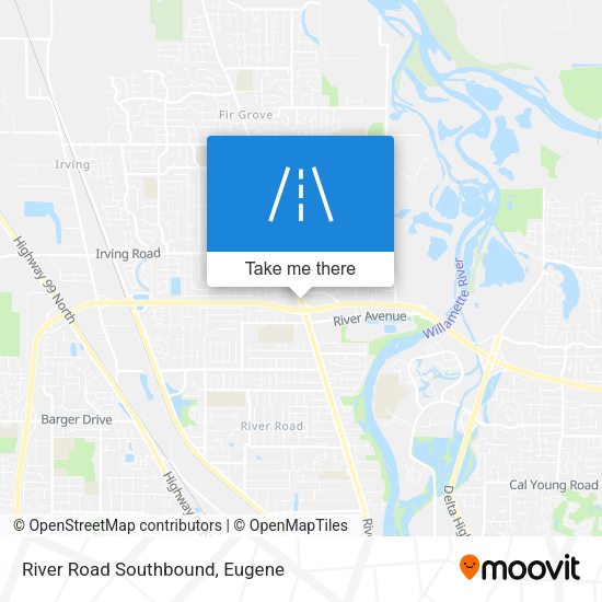 River Road Southbound map