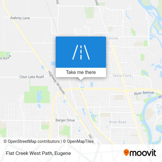 Flat Creek West Path map