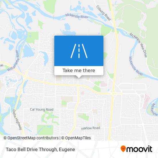 Mapa de Taco Bell Drive Through