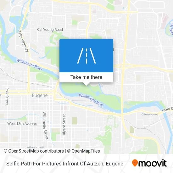 Selfie Path For Pictures Infront Of Autzen map