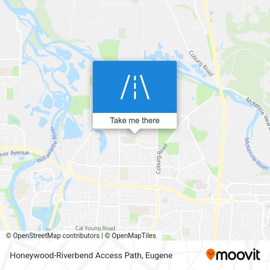 Mapa de Honeywood-Riverbend Access Path