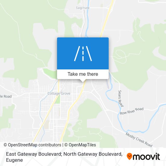 Mapa de East Gateway Boulevard; North Gateway Boulevard