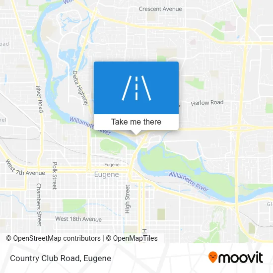 Country Club Road map