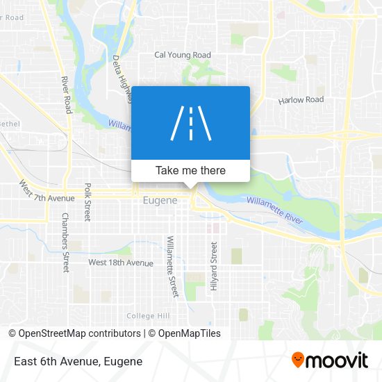 Mapa de East 6th Avenue
